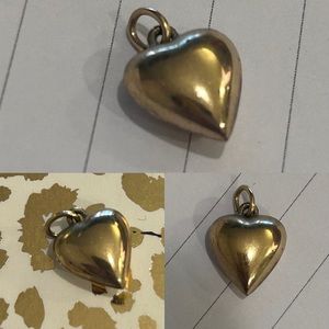 Gold Plated Heart Charm Pendant